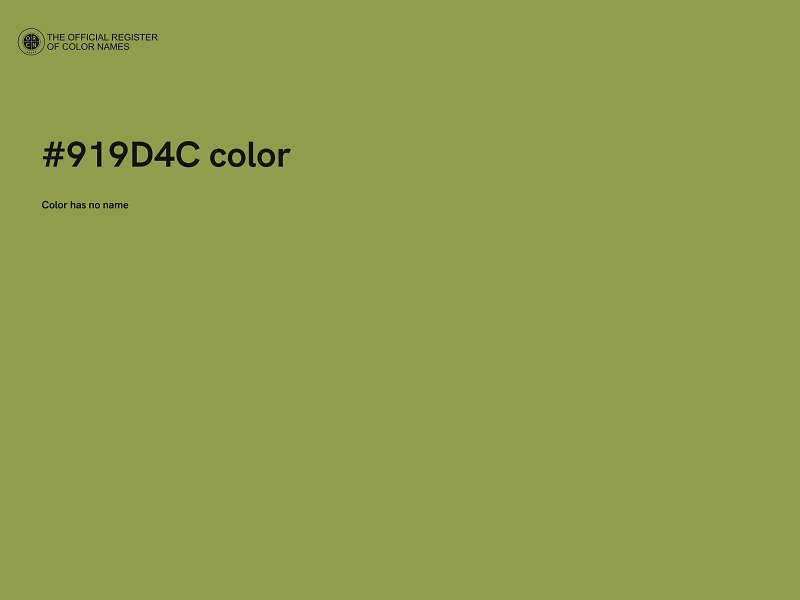 #919D4C color image