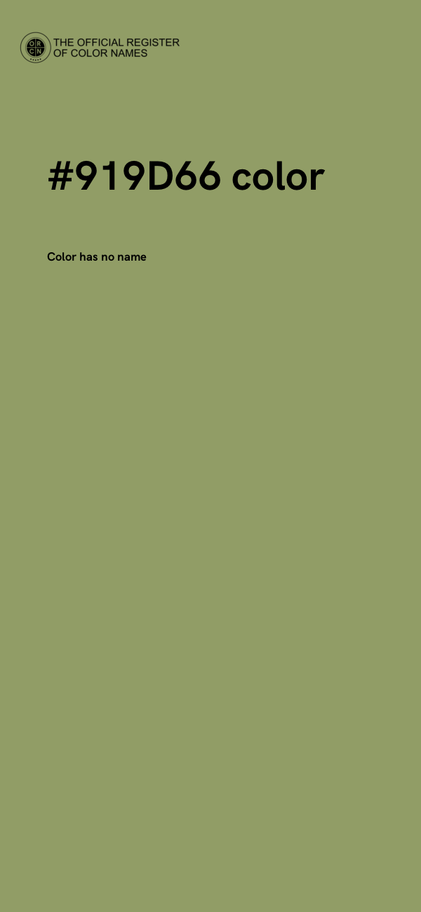 #919D66 color image