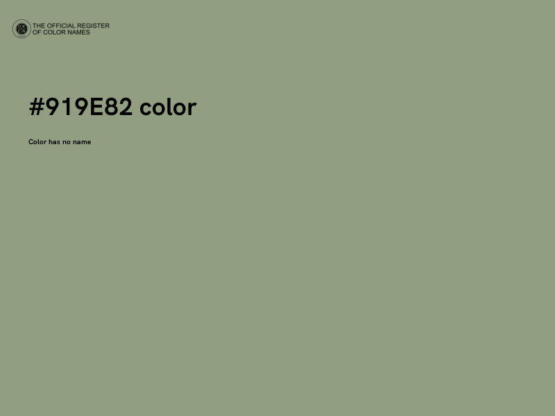 #919E82 color image