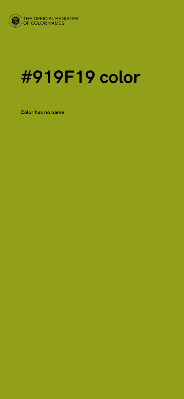 #919F19 color image