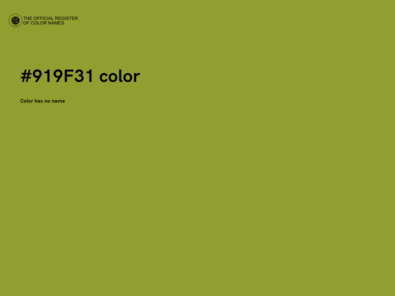 #919F31 color image
