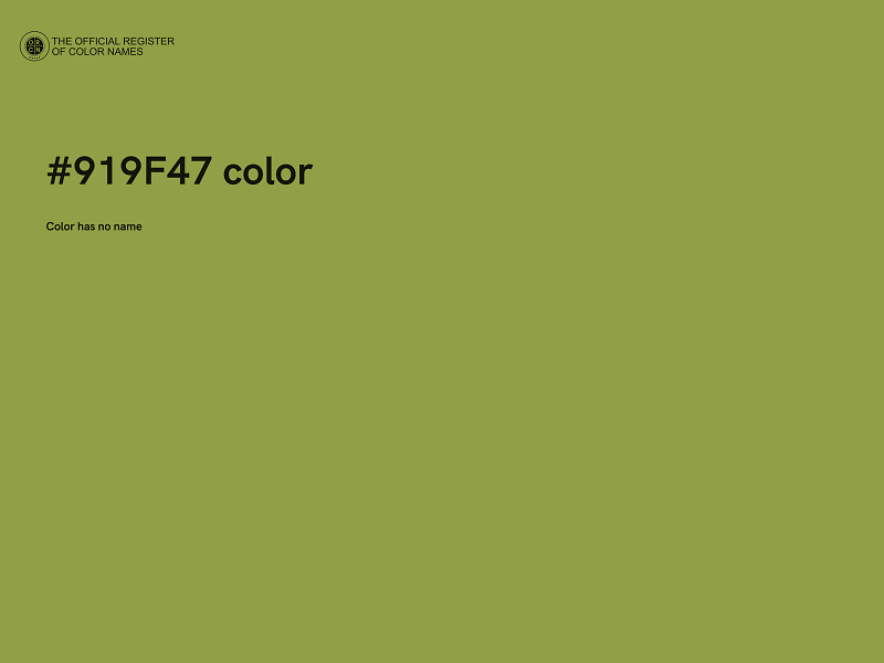 #919F47 color image