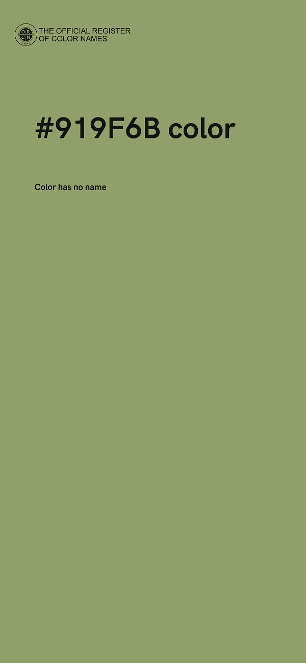#919F6B color image