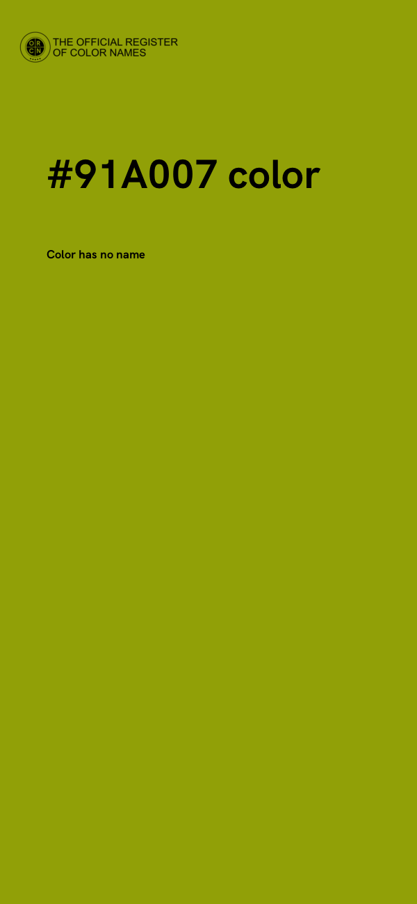 #91A007 color image