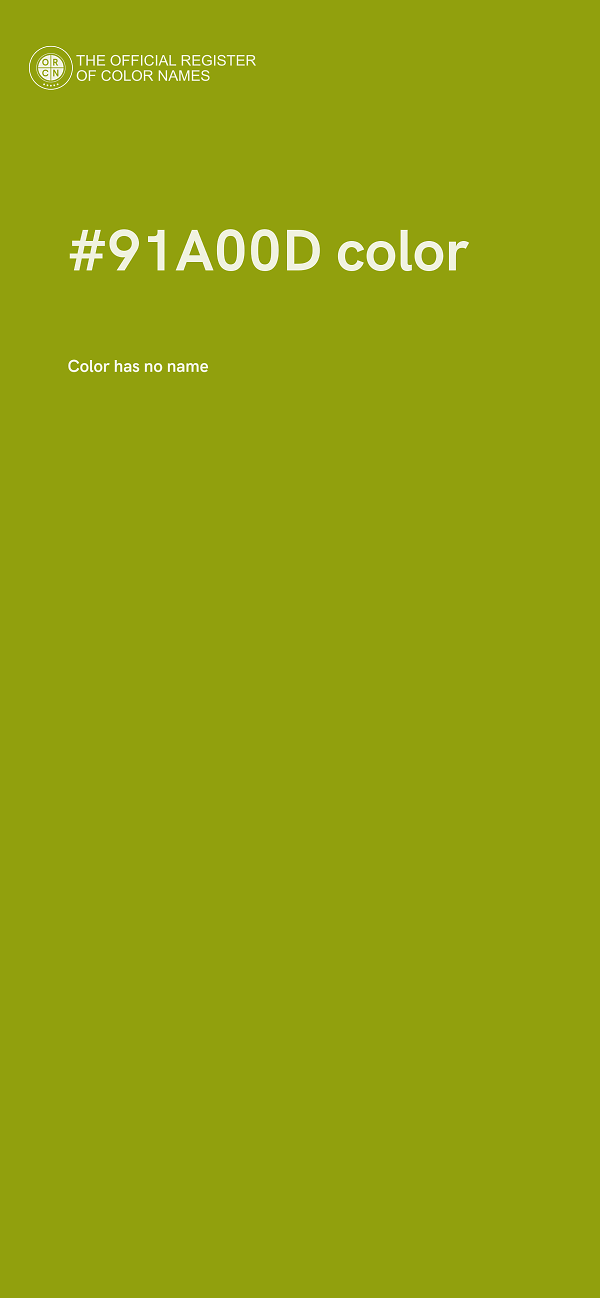 #91A00D color image