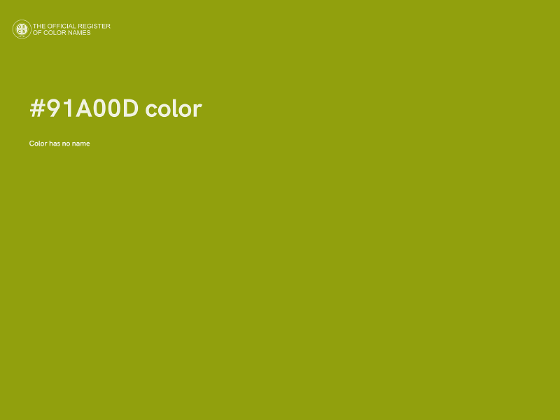 #91A00D color image