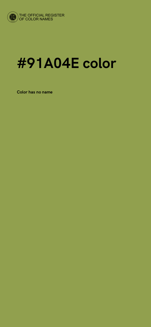 #91A04E color image