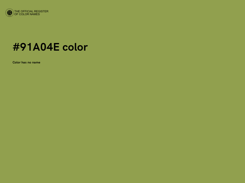 #91A04E color image