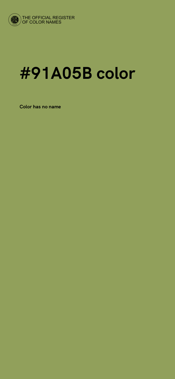 #91A05B color image
