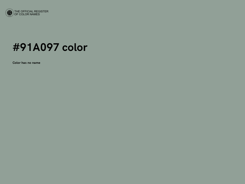 #91A097 color image