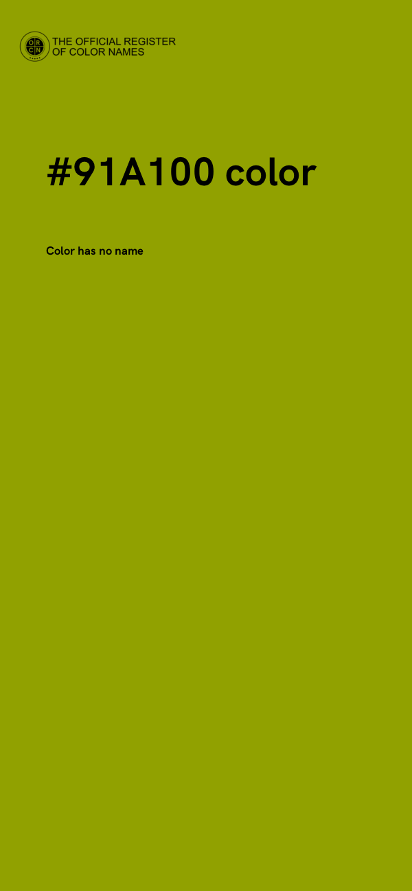#91A100 color image