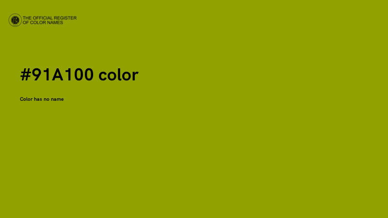 #91A100 color image