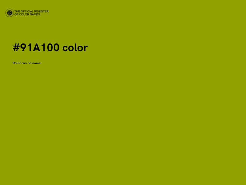 #91A100 color image