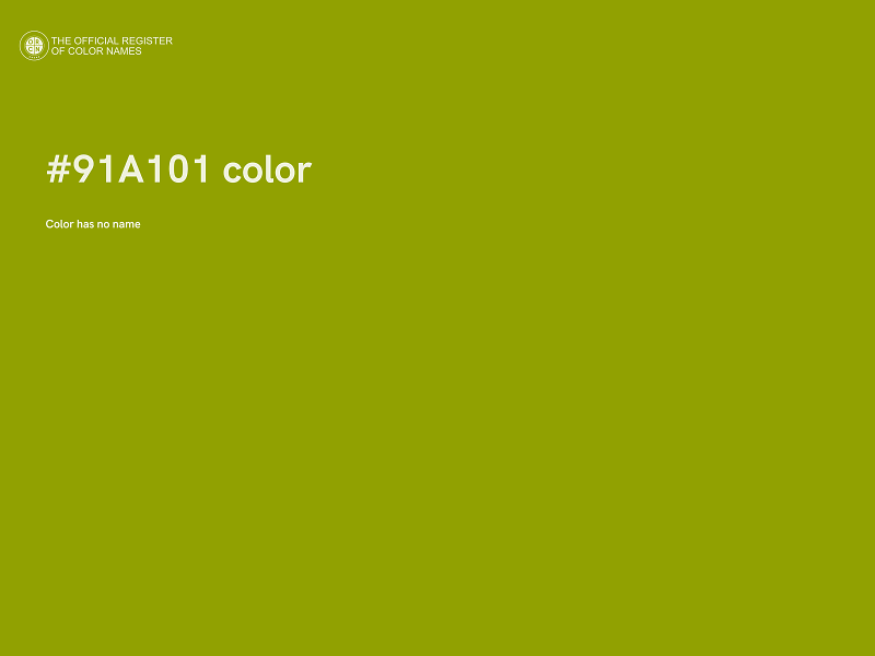 #91A101 color image