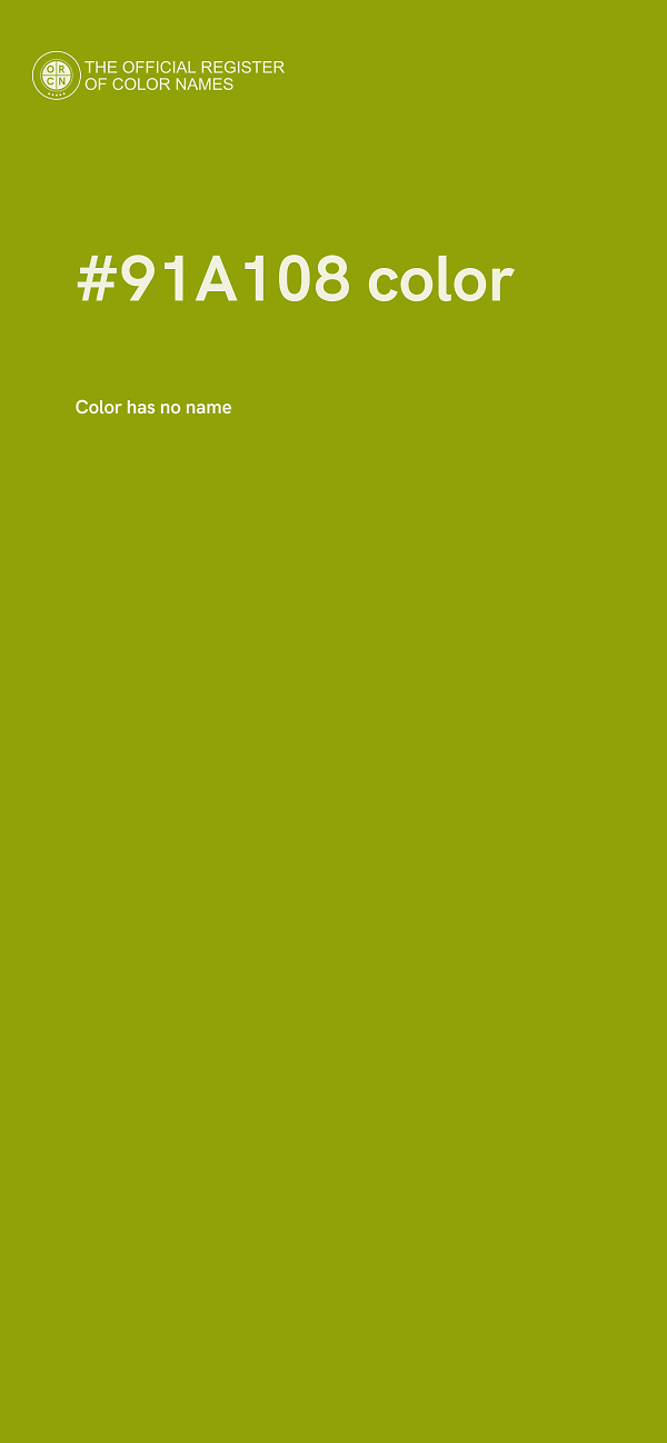 #91A108 color image