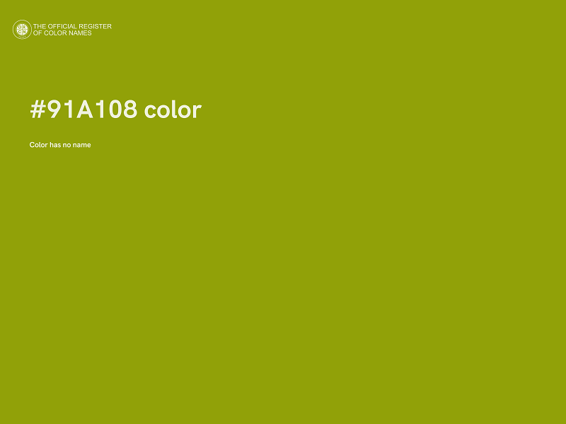 #91A108 color image