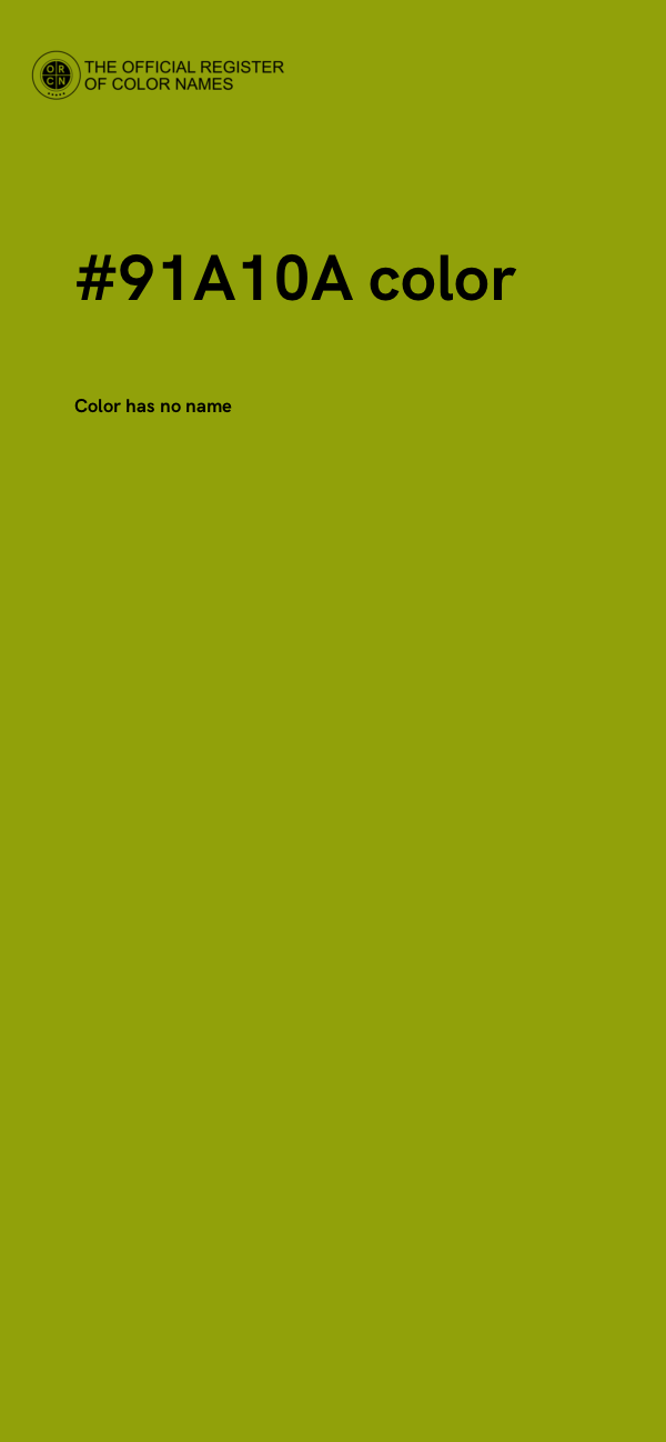 #91A10A color image