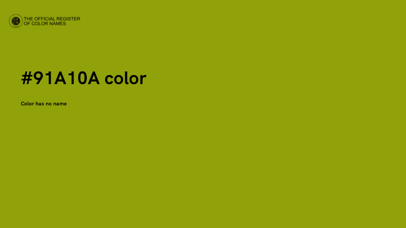 #91A10A color image
