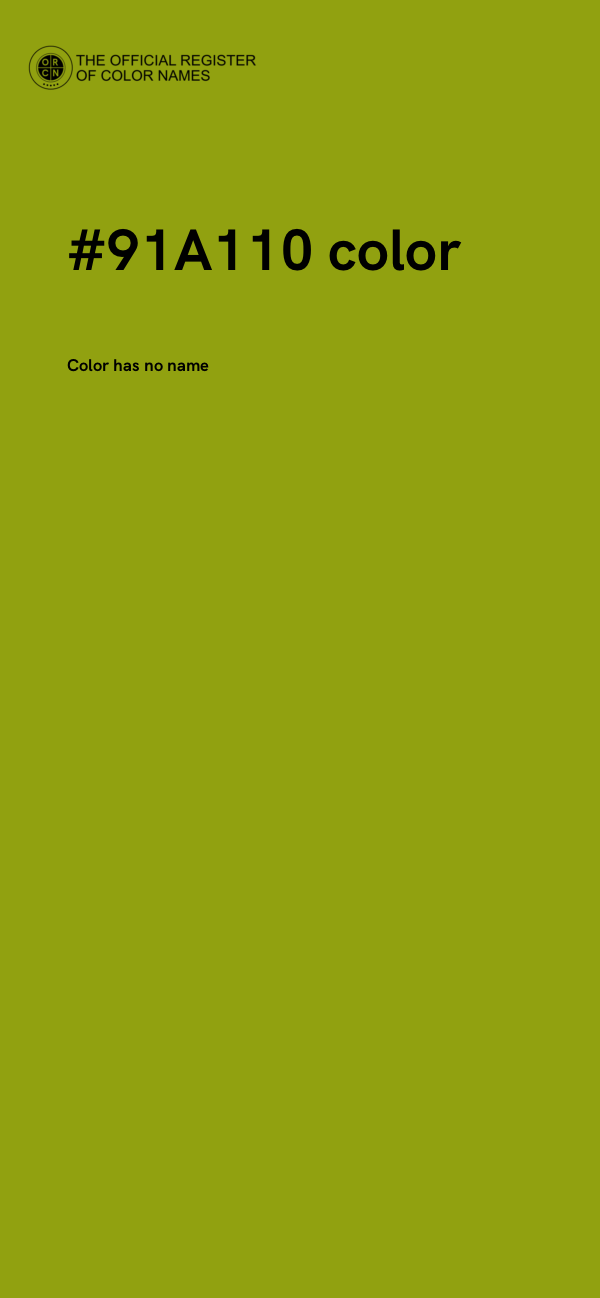 #91A110 color image