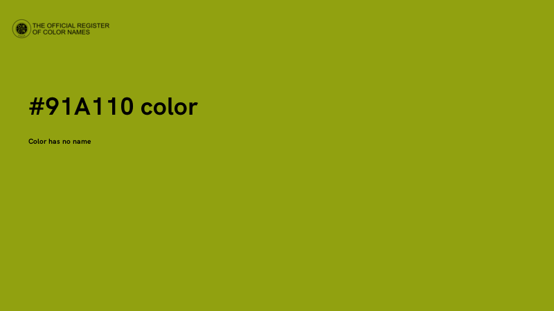 #91A110 color image