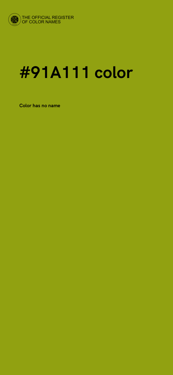 #91A111 color image