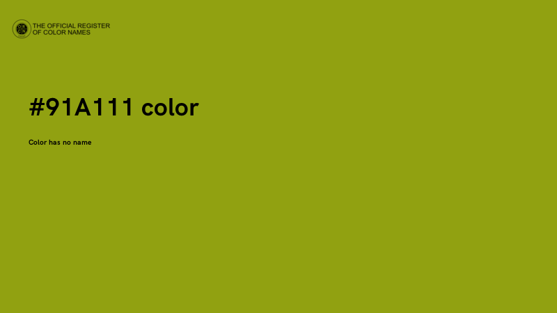 #91A111 color image
