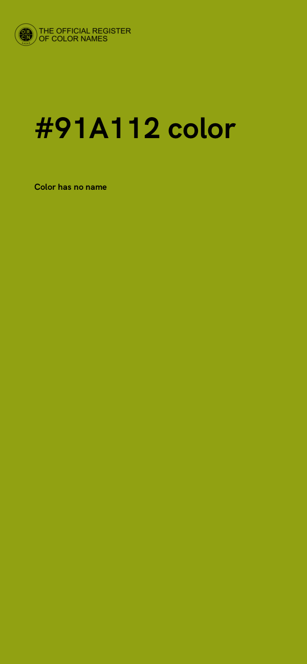 #91A112 color image