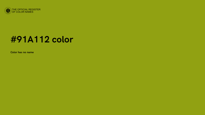 #91A112 color image