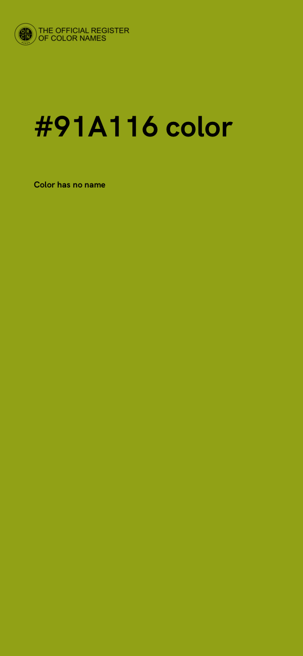 #91A116 color image
