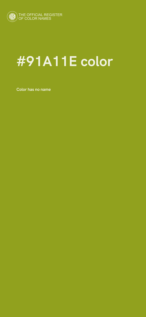 #91A11E color image