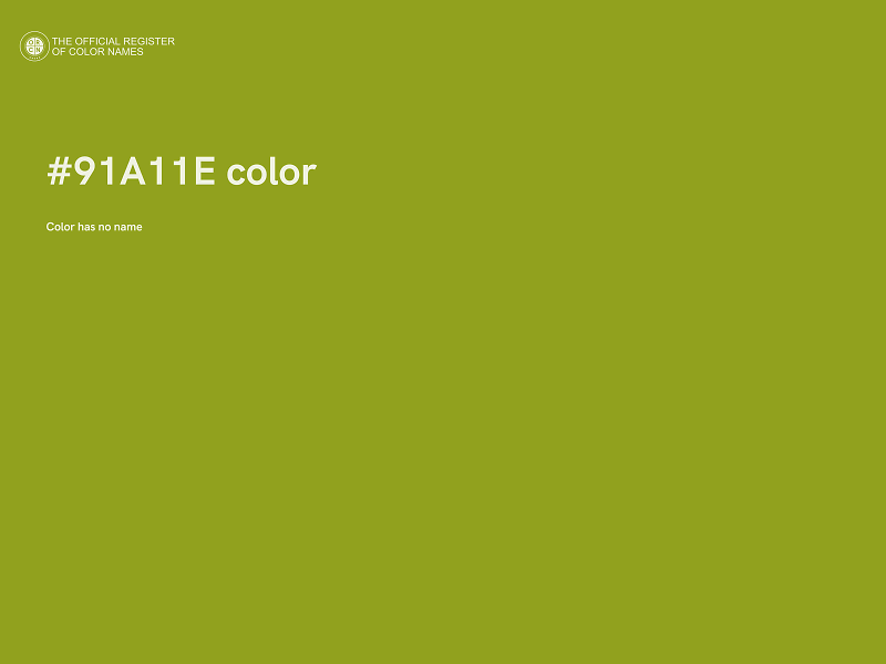 #91A11E color image