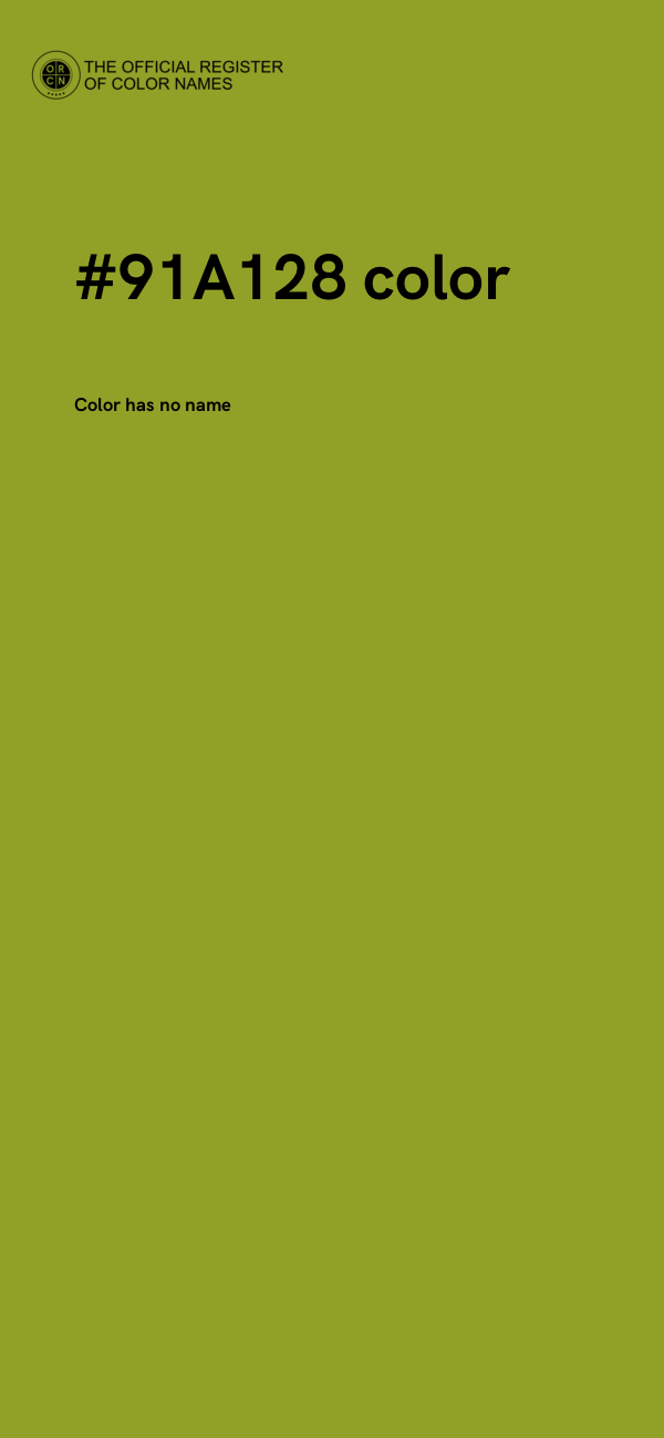 #91A128 color image