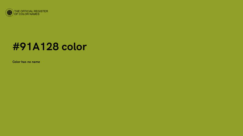 #91A128 color image