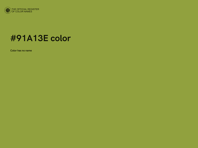 #91A13E color image