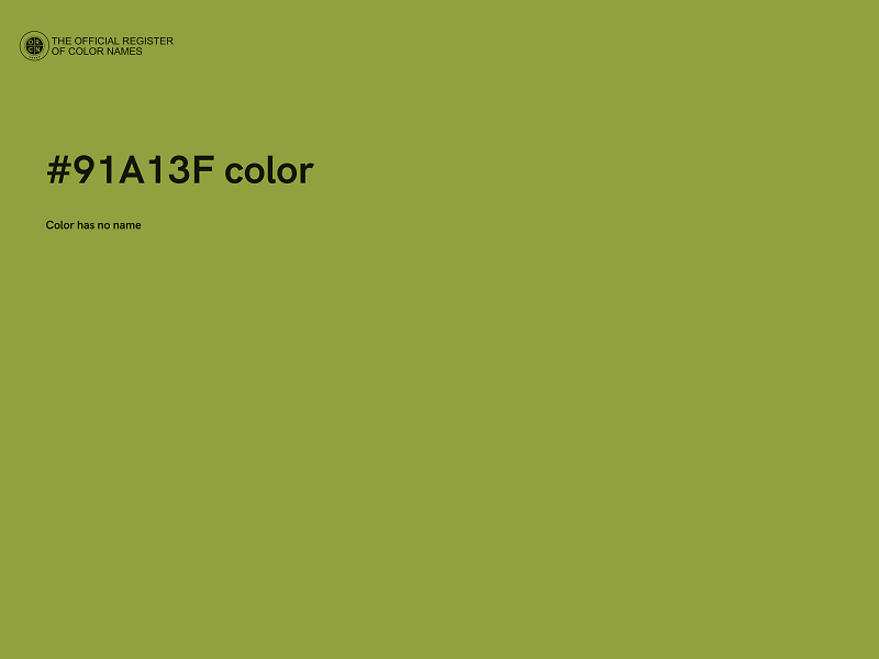 #91A13F color image