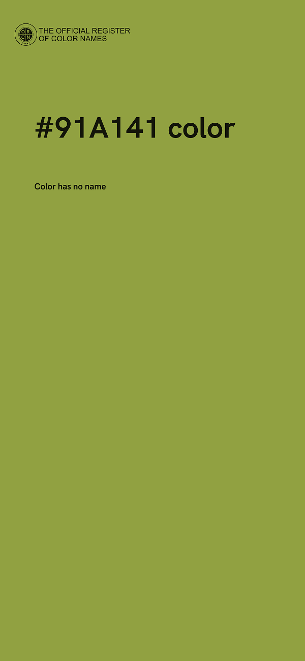 #91A141 color image