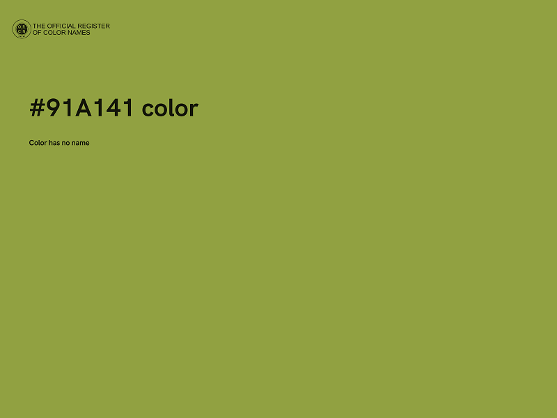 #91A141 color image