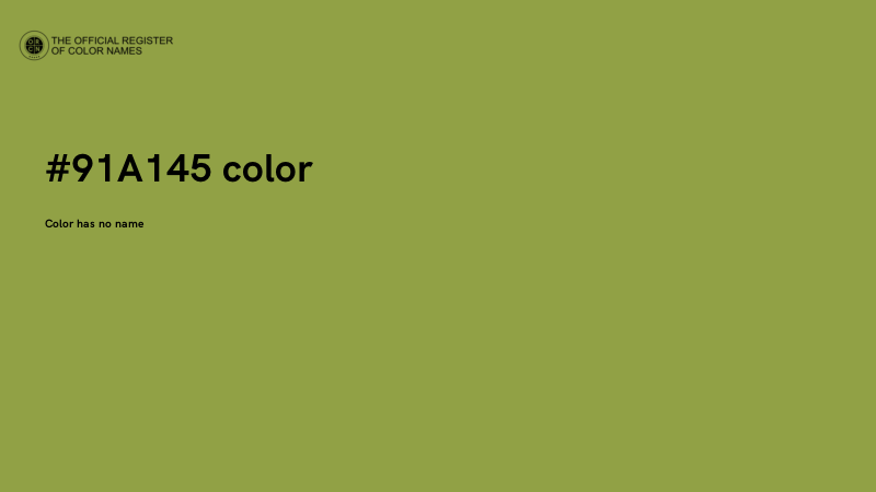 #91A145 color image