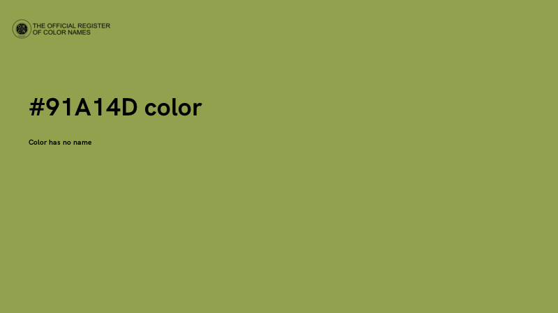 #91A14D color image