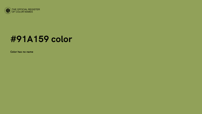 #91A159 color image