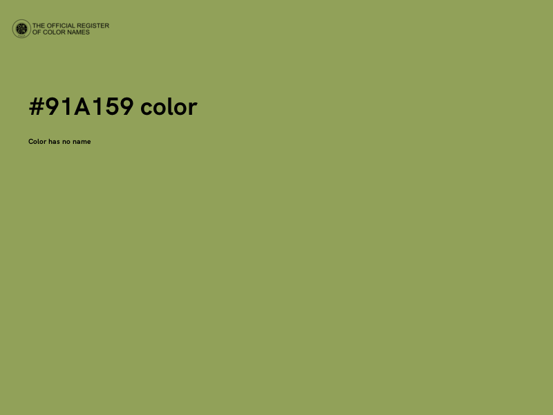 #91A159 color image