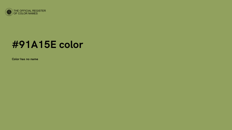 #91A15E color image