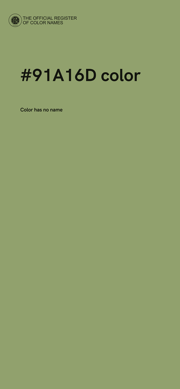 #91A16D color image