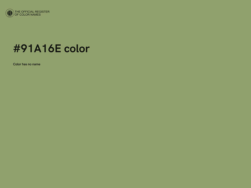 #91A16E color image