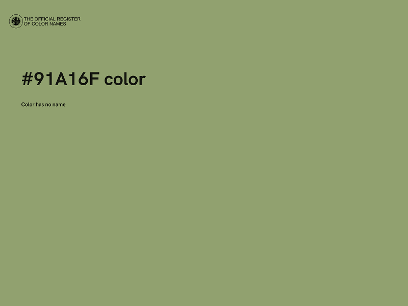 #91A16F color image