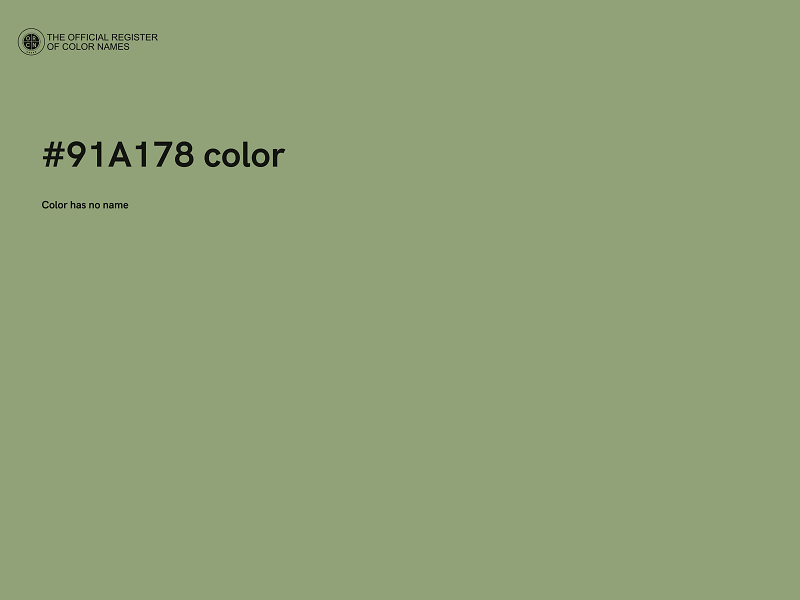 #91A178 color image