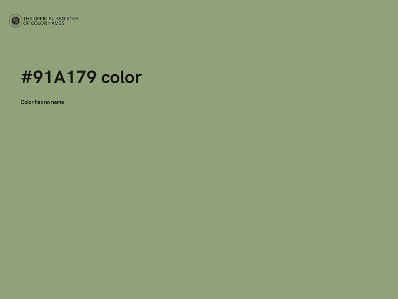 #91A179 color image