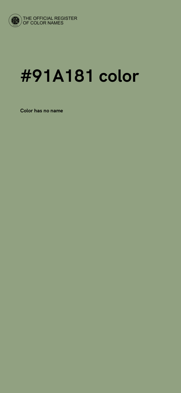 #91A181 color image