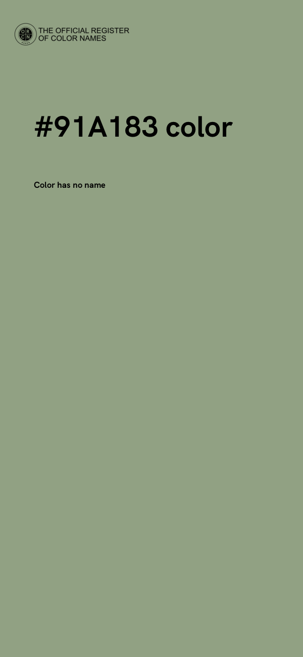 #91A183 color image