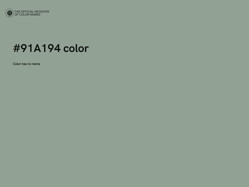 #91A194 color image